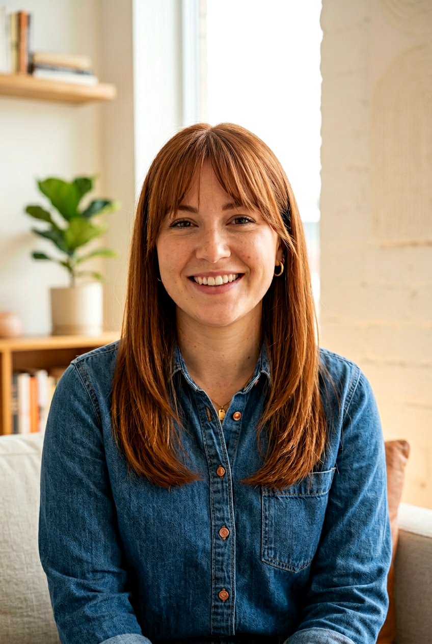 Piecey Curtain Fringe Round Face - 20 curtain fringe for round face women - 20 curtain fringe for round face women