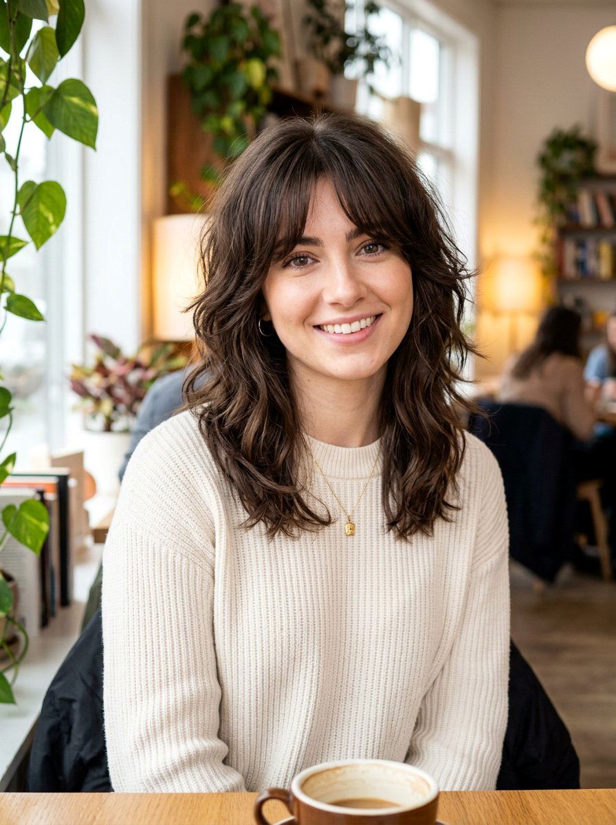 Piecey Layers With Curtain Bangs Medium Hair - 20 piecey layers for medium hair - 20 piecey layers for medium hair