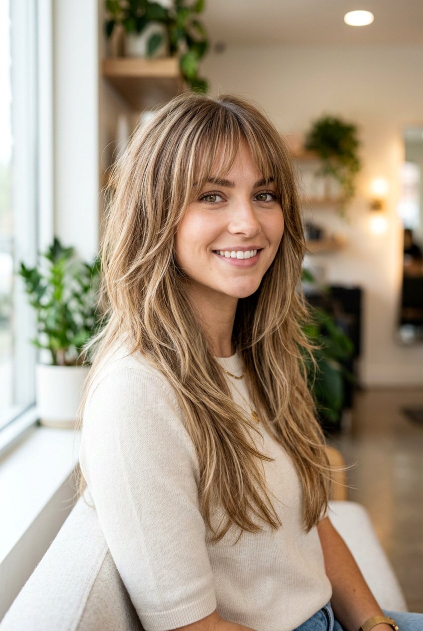 Piecey Long Layers - 20 long layers for heart shaped face women - 20 long layers for heart shaped face women