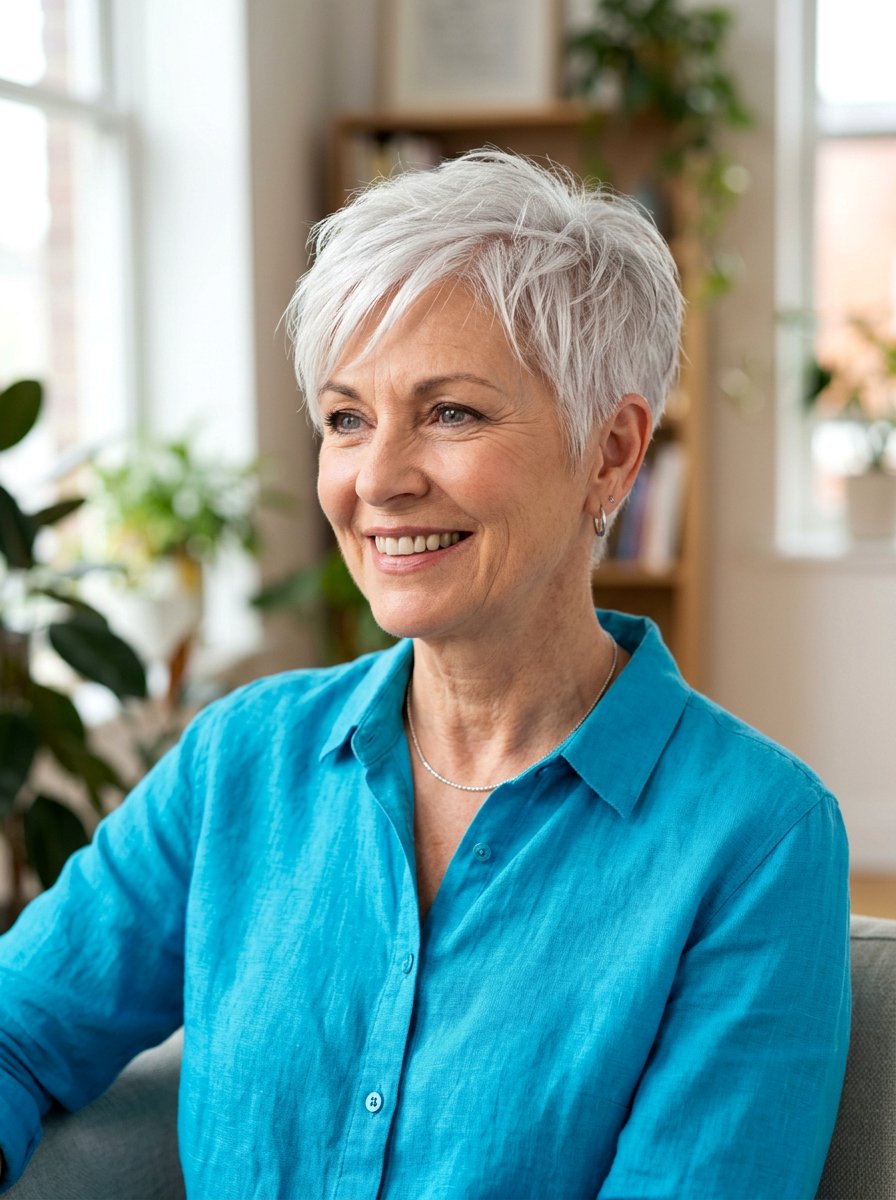 Piecey Pixie - 20 short textured pixie for women over 60 - 20 short textured pixie for women over 60