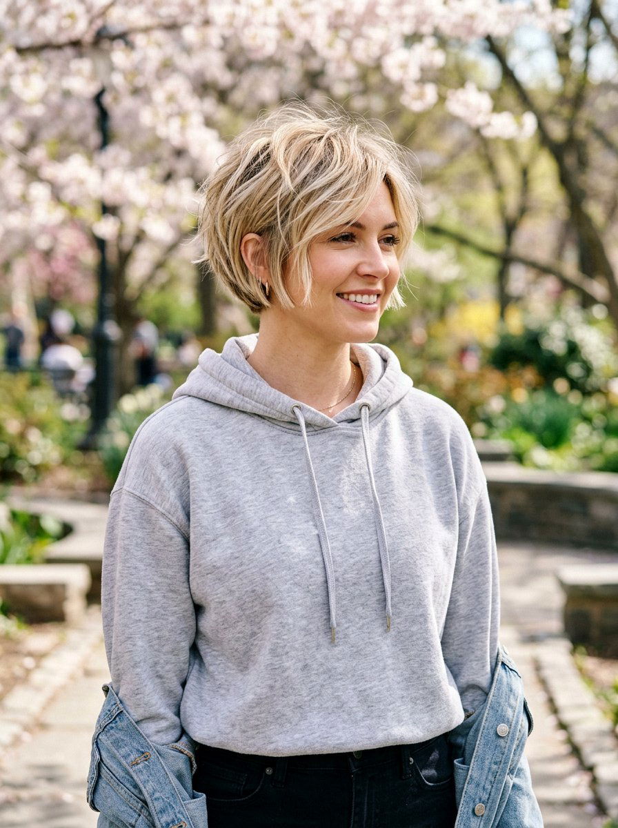 Piecey Pixie Bob - 20 haircut to fix awkward grow out stage - 20 haircut to fix awkward grow out stage