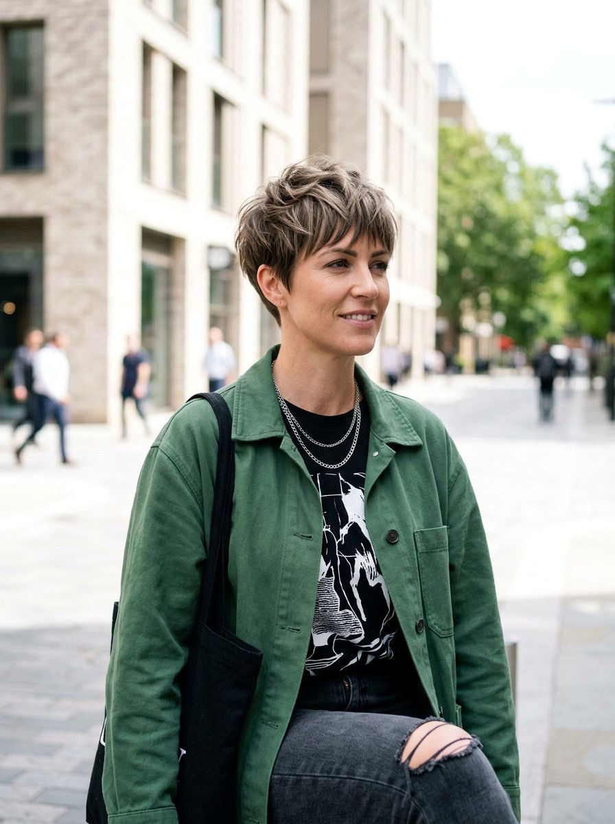 Piecey Pixie Cut For Sparse Hairline - 20 hairstyle to cover sparse hairline - 20 hairstyle to cover sparse hairline