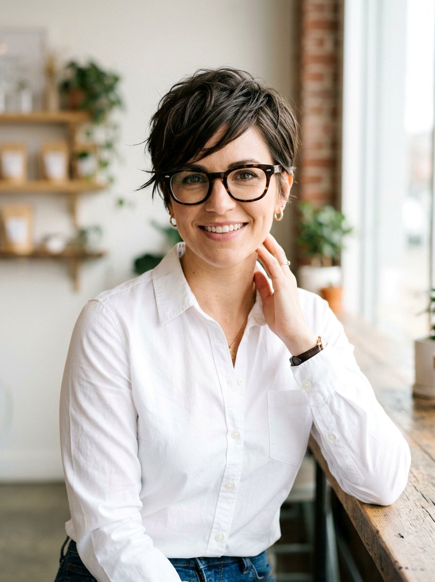 Piecey Pixie Cut For Women With Glasses - 20 short haircut for women over 50 with glasses - 20 short haircut for women over 50 with glasses