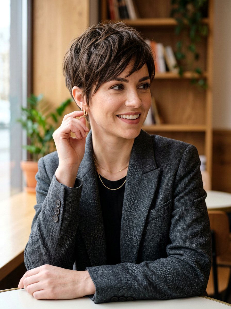 Piecey Pixie Cut - 20 interview hairstyle with clean pixie cut - 20 interview hairstyle with clean pixie cut