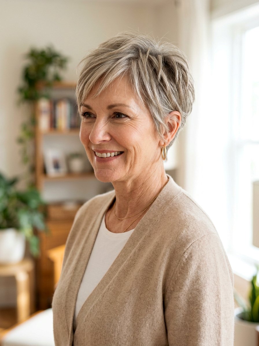 Piecey Pixie For Fine Hair - 20 soft cropped pixie for mature women - 20 soft cropped pixie for mature women