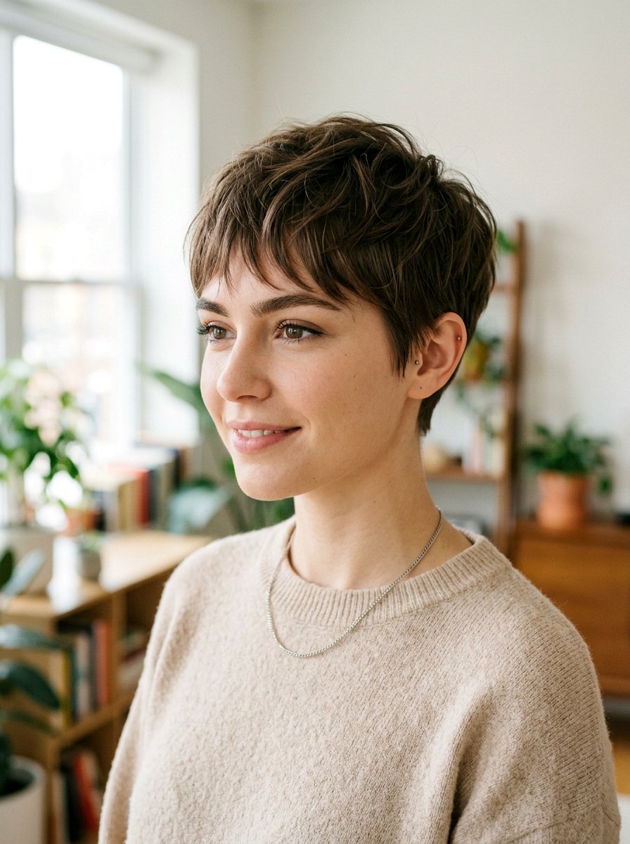 Piecey Pixie Haircut With Bangs For Women - 20 piecey haircut for women - 20 piecey haircut for women