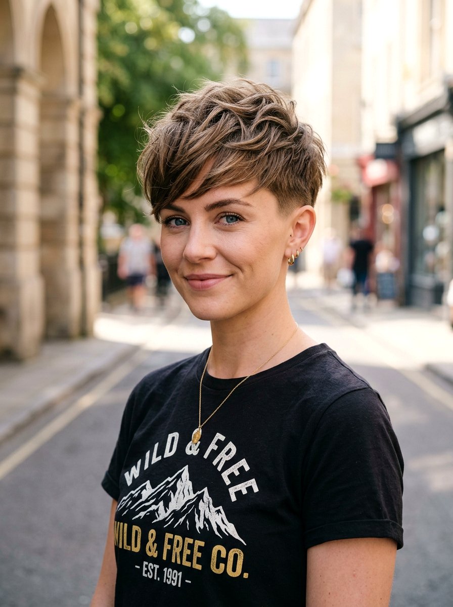 Piecey Pixie With Longer Top - 20 hairstyle to blend short regrowth - 20 hairstyle to blend short regrowth