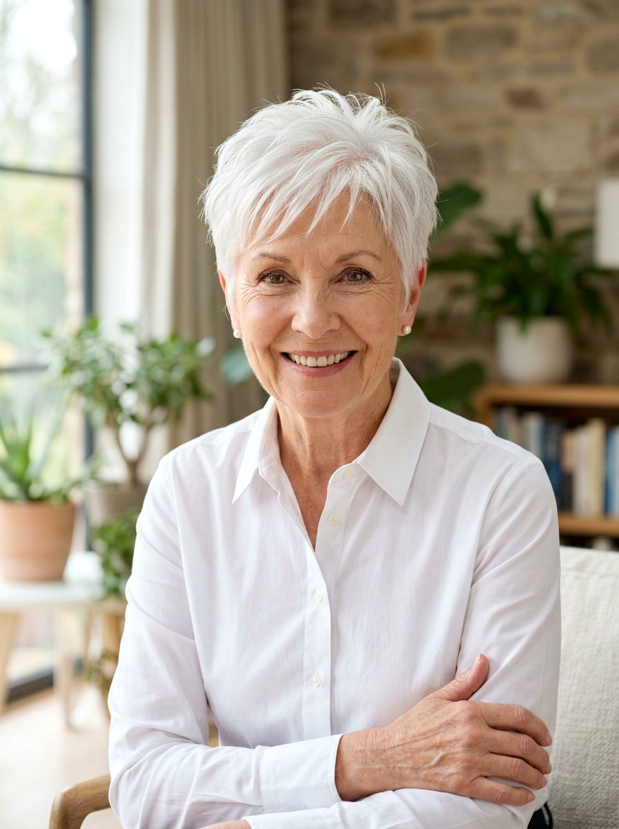 Piecey White Pixie For Fine Hair - 20 white pixie haircut for older women - 20 white pixie haircut for older women