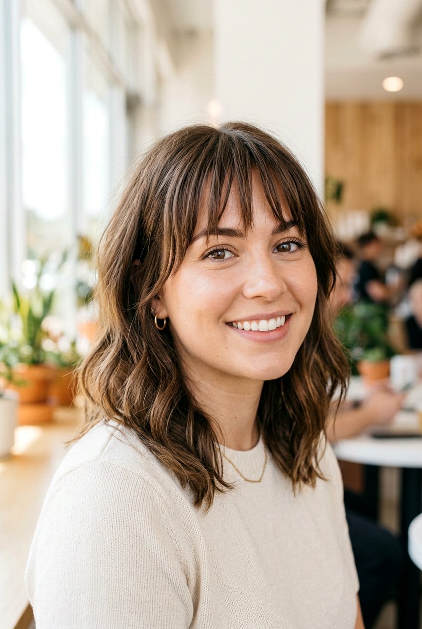 Piecey bangs - 20 bangs for round face - 20 bangs for round face