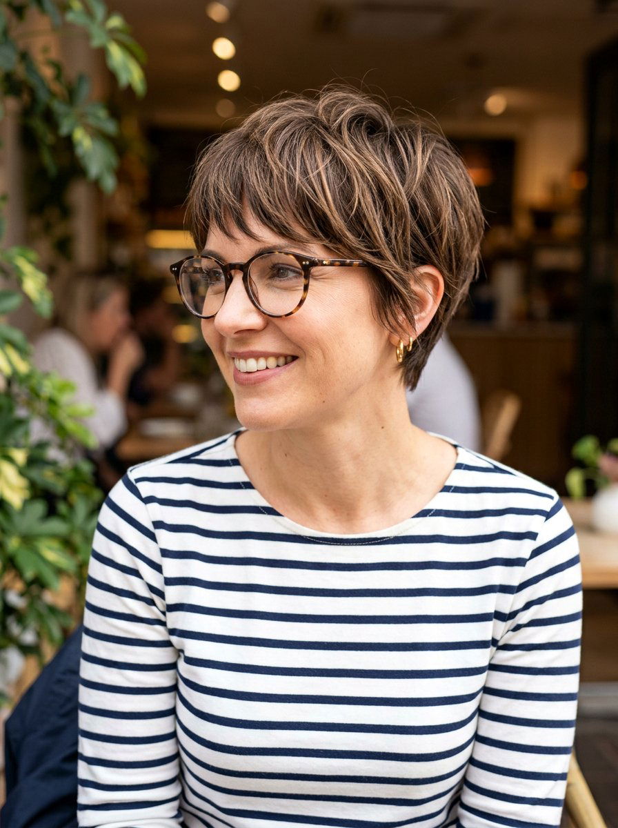 Piecey pixie cut - 20 short layered cut for women with glasses - 20 short layered cut for women with glasses