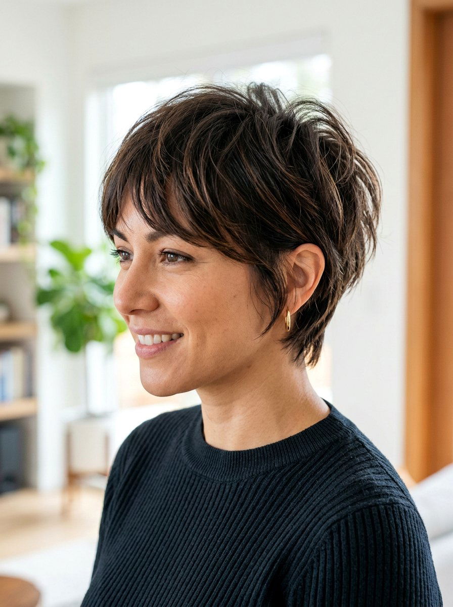 Piecy Pixie - 20 flattering haircut for oblong face women - 20 flattering haircut for oblong face women