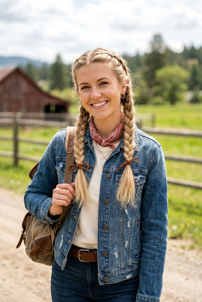 Pigtail Braid Cowgirl Ponytail - 20 cowgirl braid ponytail - 20 cowgirl braid ponytail