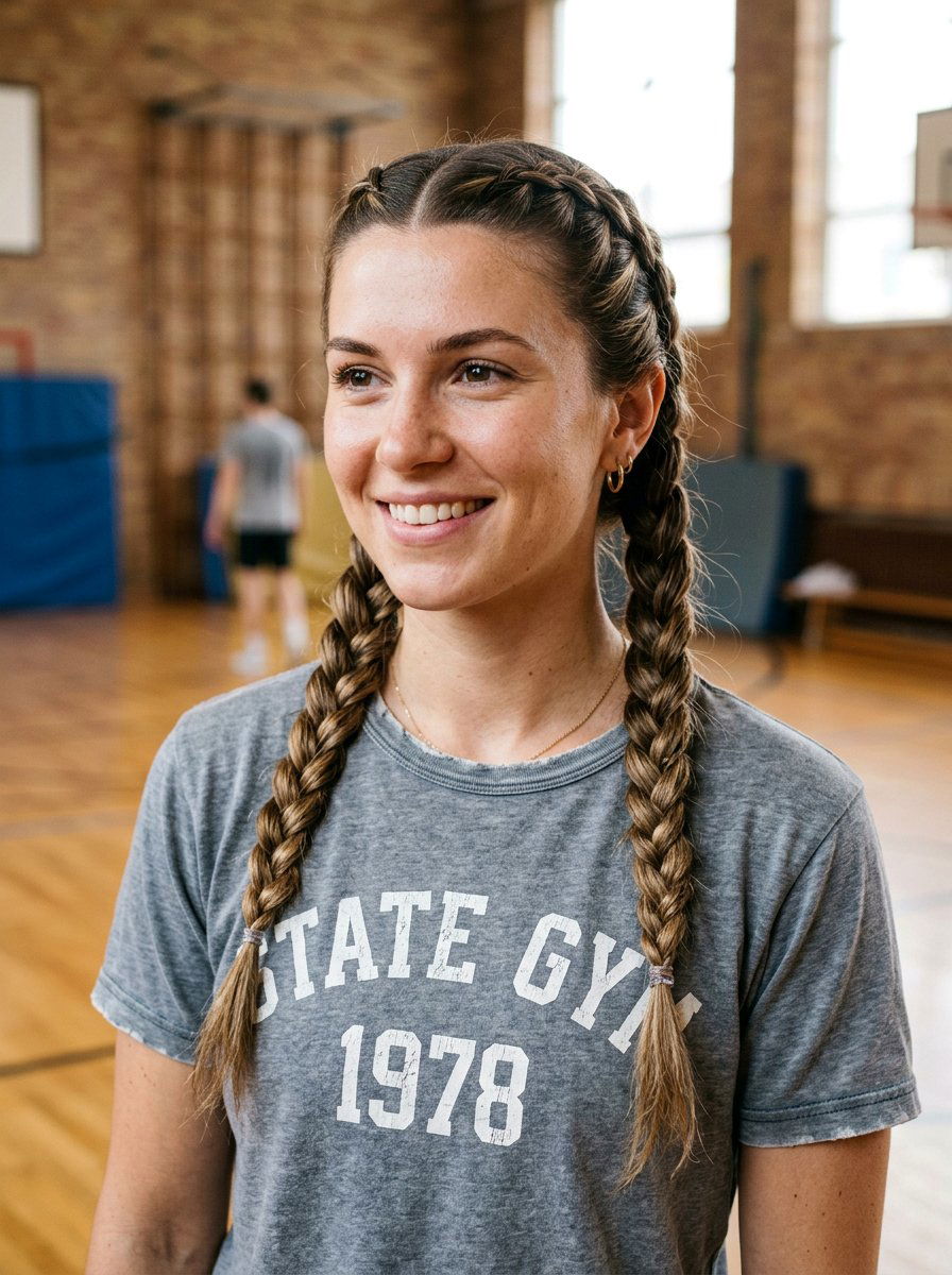 Pigtail Braids - 20 workout hairstyle for shoulder length layers - 20 workout hairstyle for shoulder length layers