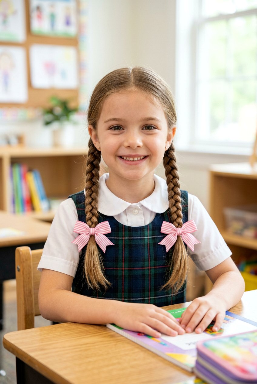 Pigtail Braids for Little Girls - 20 first day of school hairstyles - 20 first day of school hairstyles