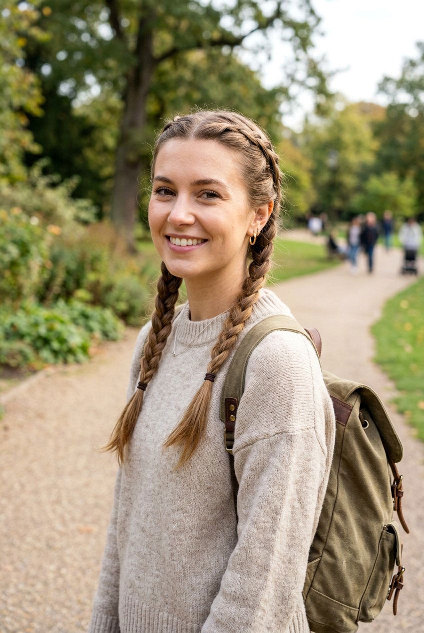 Pigtail Braids - 20 airport hairstyle for medium hair - 20 airport hairstyle for medium hair