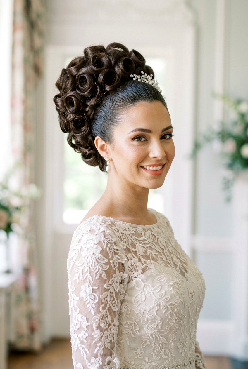 Pin Curl Updo For Long Thick Hair - 20 pin curl updo hairstyle - 20 pin curl updo hairstyle