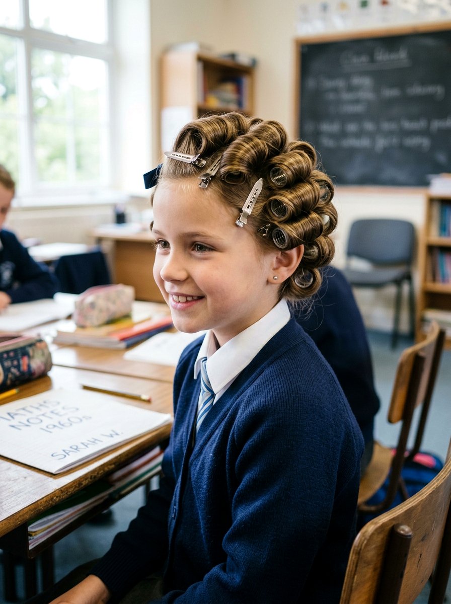 Pin Curls For School - 20 easy school curls without heat - 20 easy school curls without heat