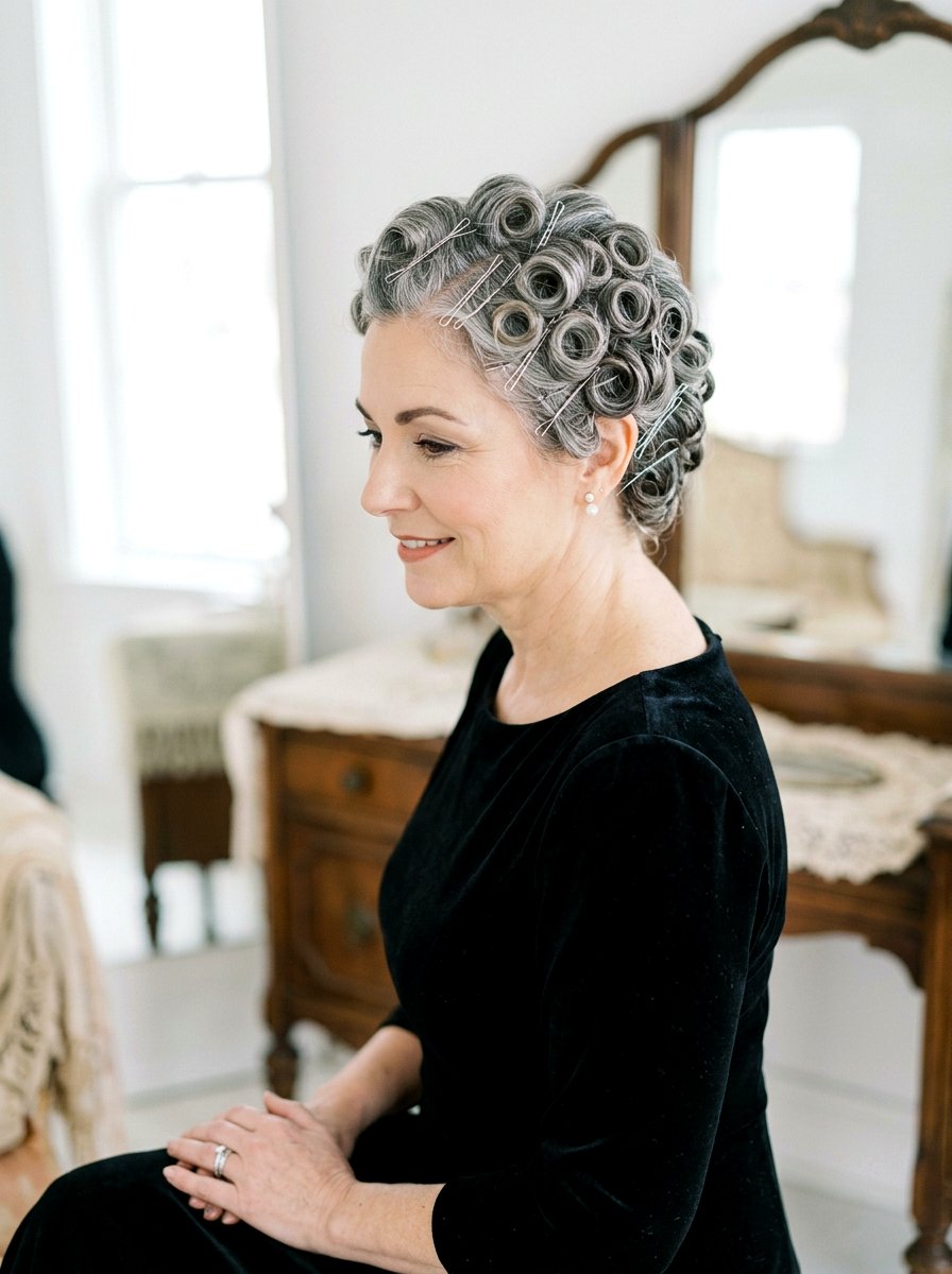 Pin Curls For Vintage Waves - 20 overnight curls without heat - 20 overnight curls without heat