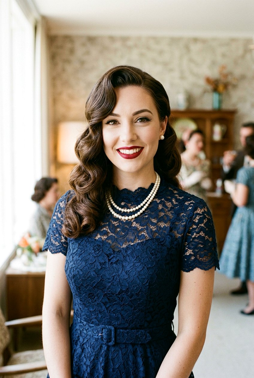 Pin Curls Side Swept Look - 20 side swept curls for wedding guest - 20 side swept curls for wedding guest