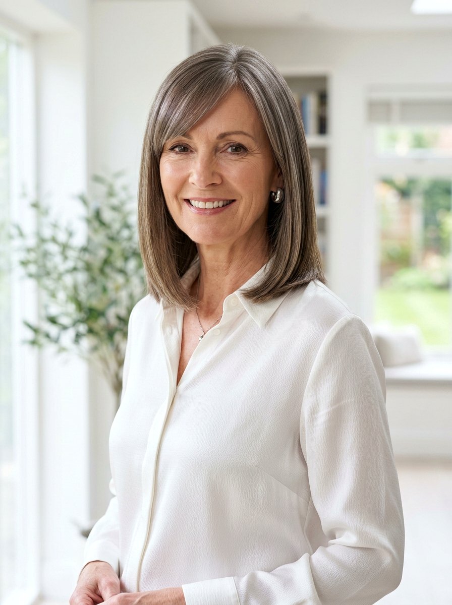 20 Highly Flattering Straight Haircut Ideas for Women Over 50