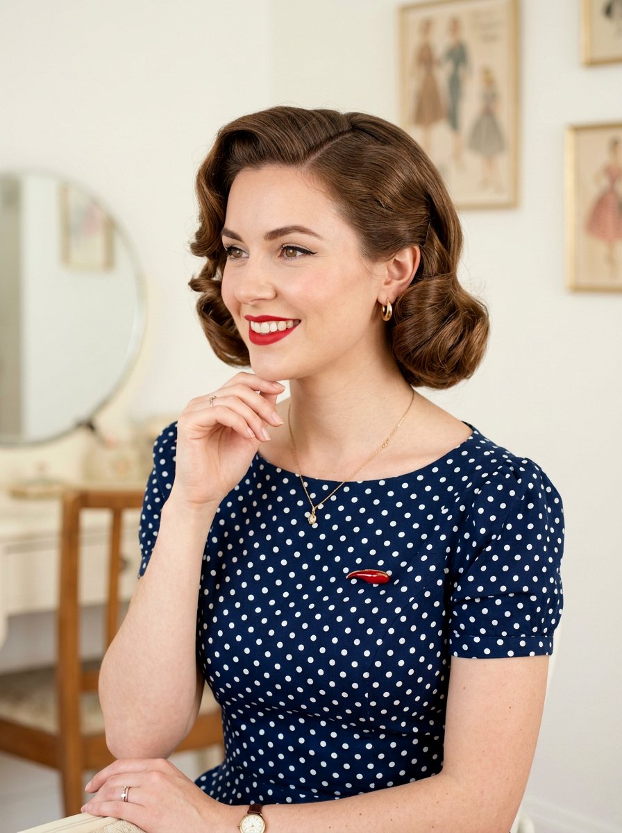 Pin Up Curl Faux Bob - 20 pin up curls hairstyle - 20 pin up curls hairstyle