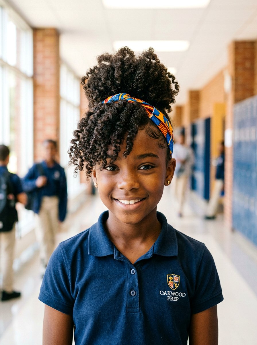 Pineapple Bun - 20 school bun styles for black girls - 20 school bun styles for black girls