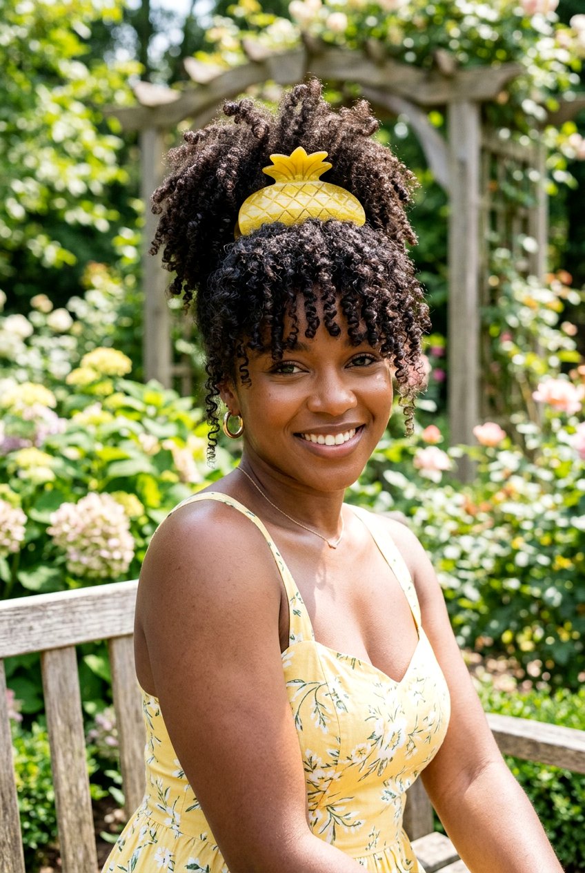 Pineapple Claw Clip - 20 easy claw clip hairstyles for short hair - 20 easy claw clip hairstyles for short hair