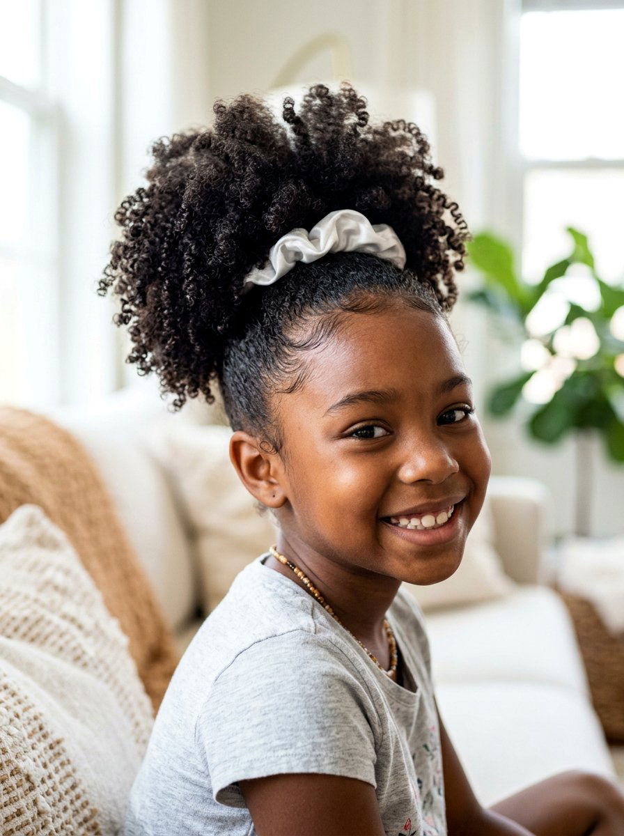 Pineapple Ponytail For Natural Hair - 20 kids curly ponytail hairstyles - 20 kids curly ponytail hairstyles