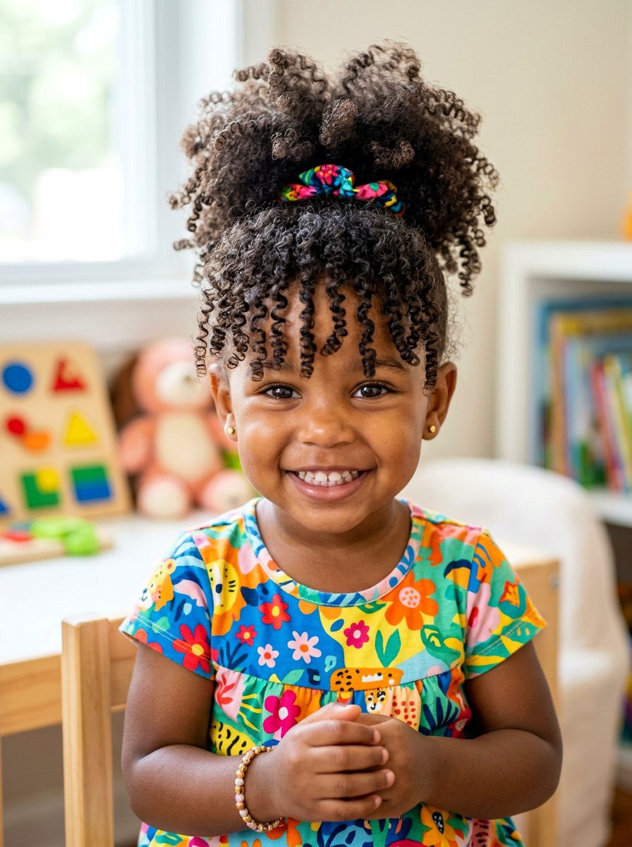 Pineapple Puff Ponytail - 20 toddler puff ponytail styles - 20 toddler puff ponytail styles