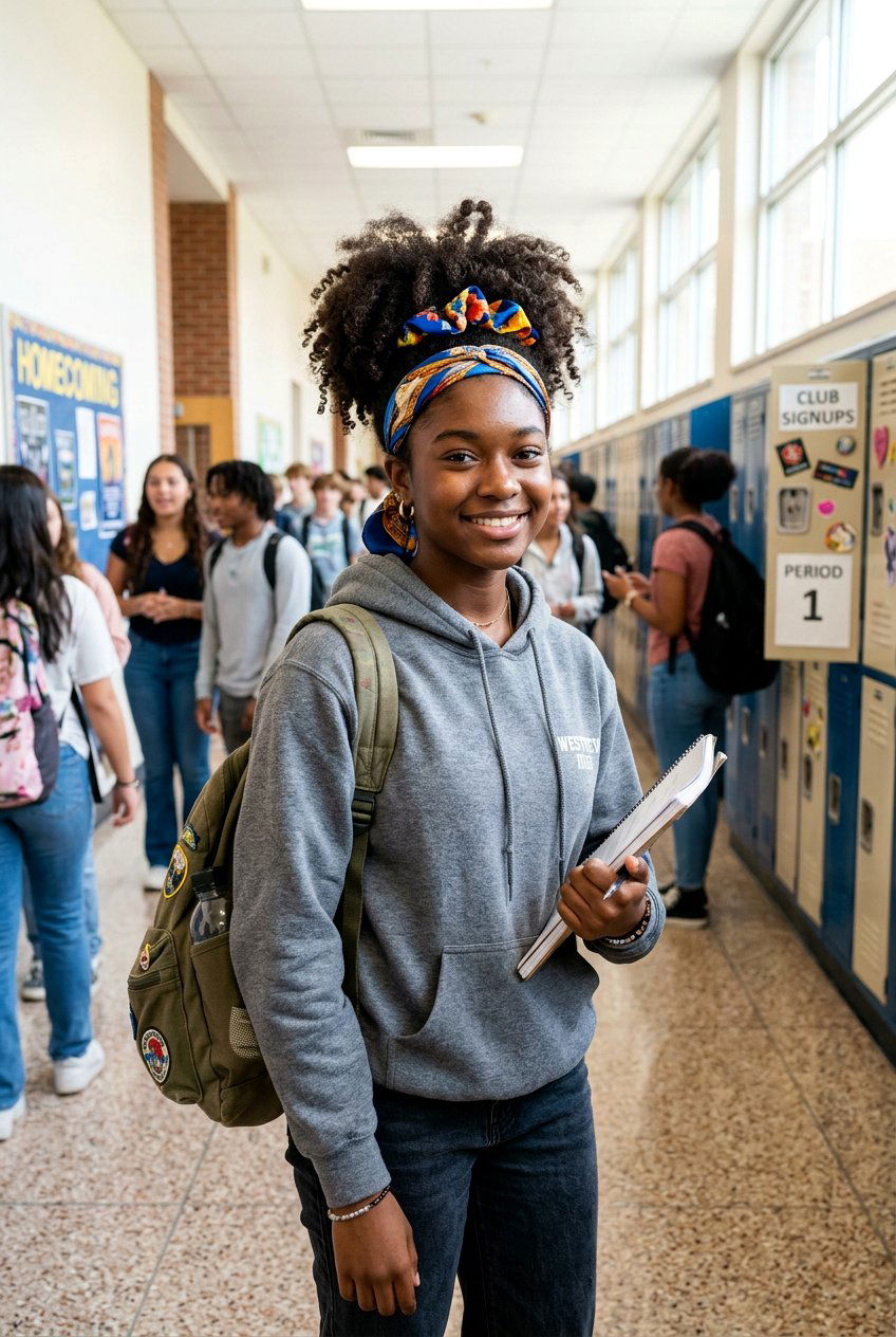 Pineapple Puff with Satin Lined Cap Refresh - 20 easy natural hairstyles for school mornings - 20 easy natural hairstyles for school mornings