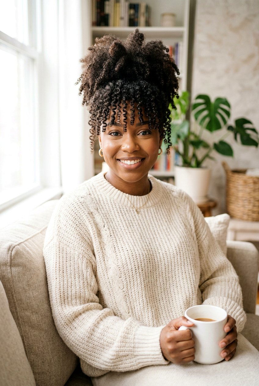 Pineapple Puff - 20 sleek puff hairstyle for natural hair - 20 sleek puff hairstyle for natural hair