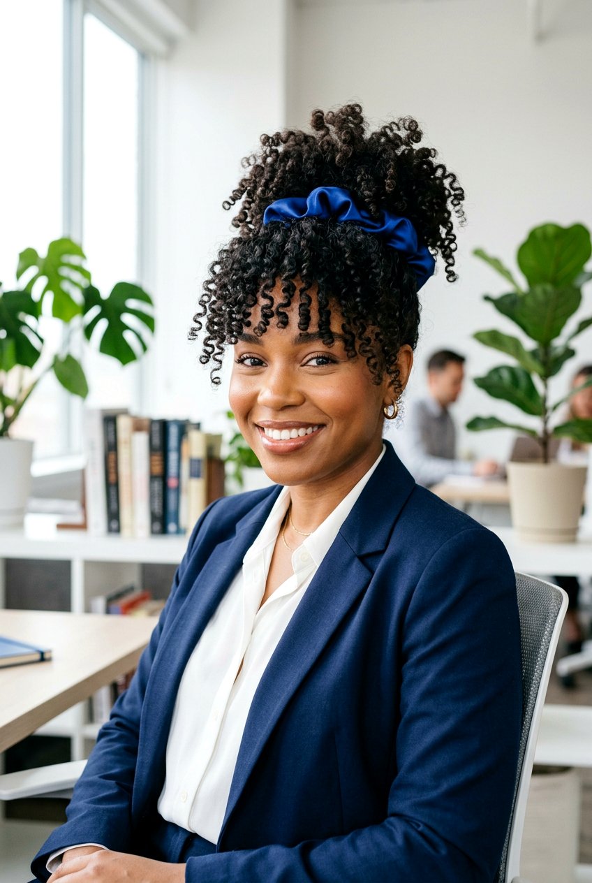 Pineapple Updo - 20 easy work hairstyle for long curly hair - 20 easy work hairstyle for long curly hair