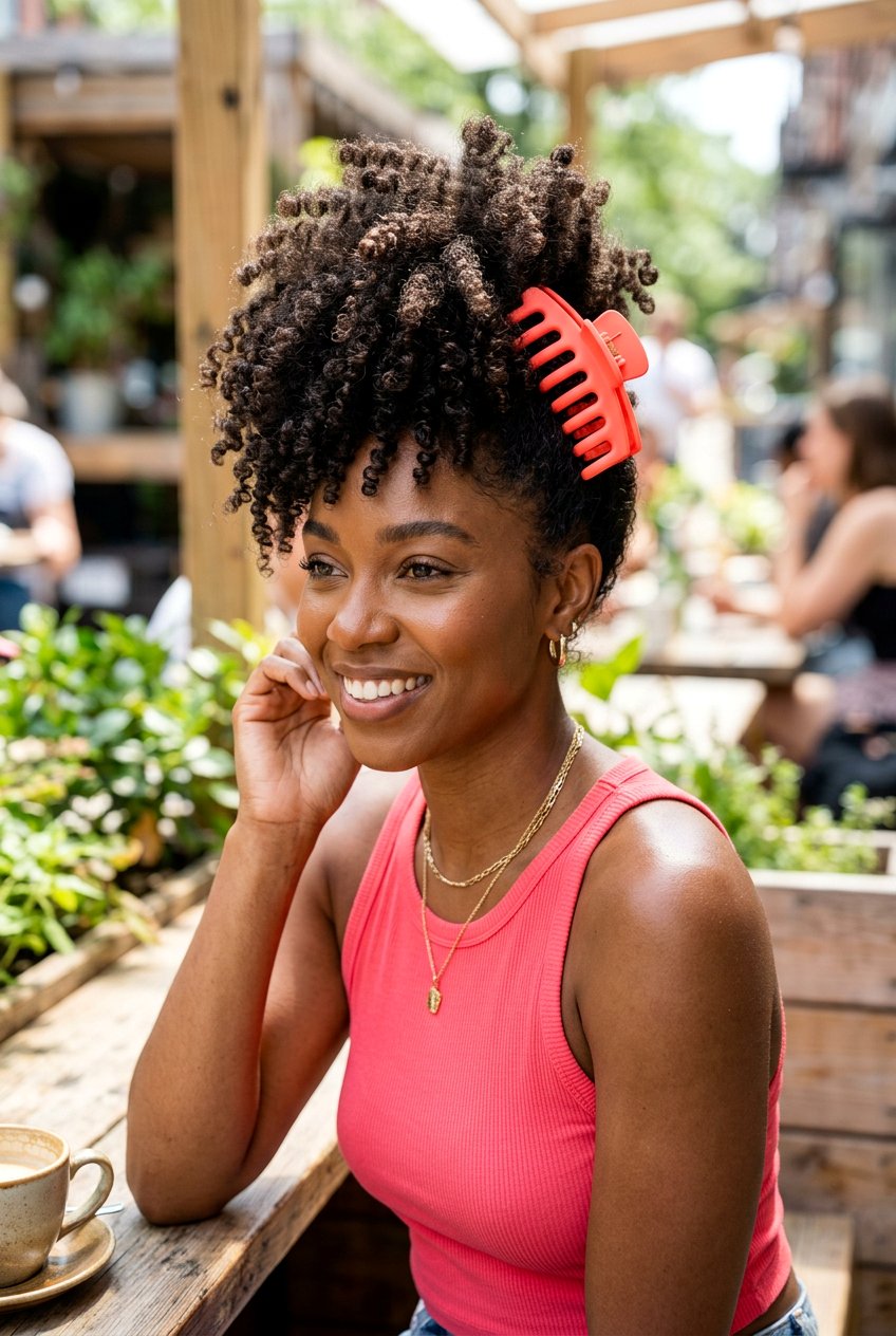 Pineapple Updo - 20 messy claw clip updo for medium hair - 20 messy claw clip updo for medium hair