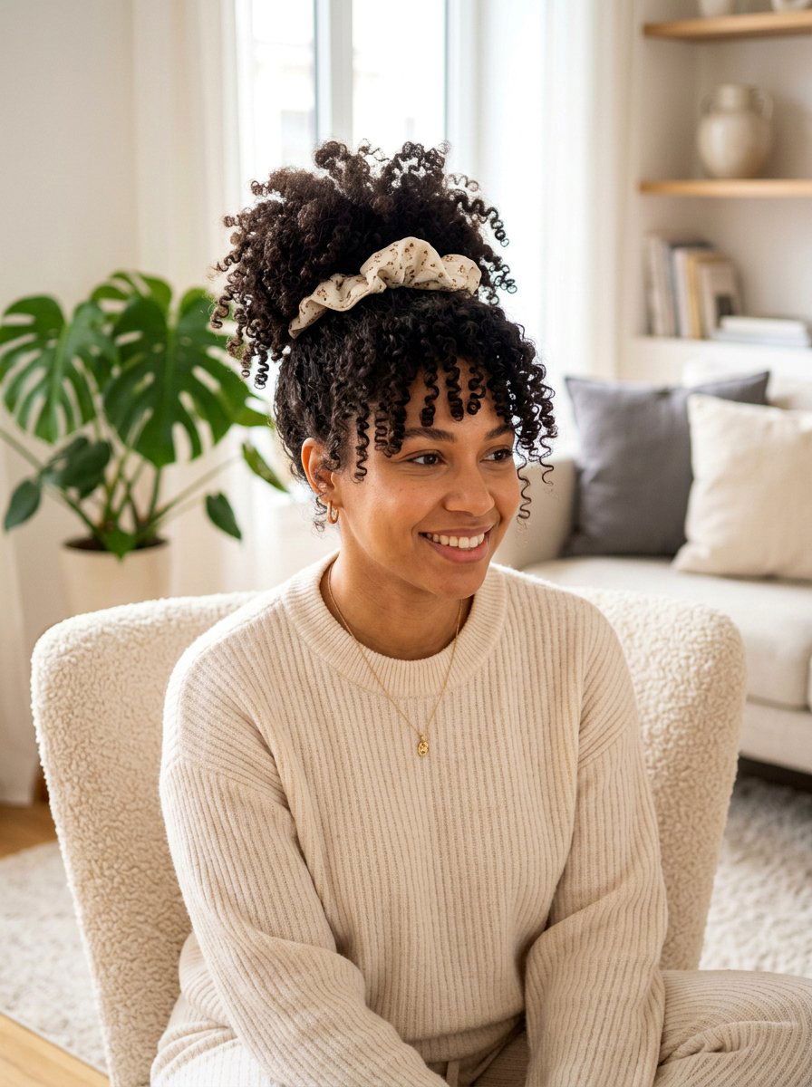 Pineapple Updo - 20 quick hairstyle for thick coarse hair - 20 quick hairstyle for thick coarse hair