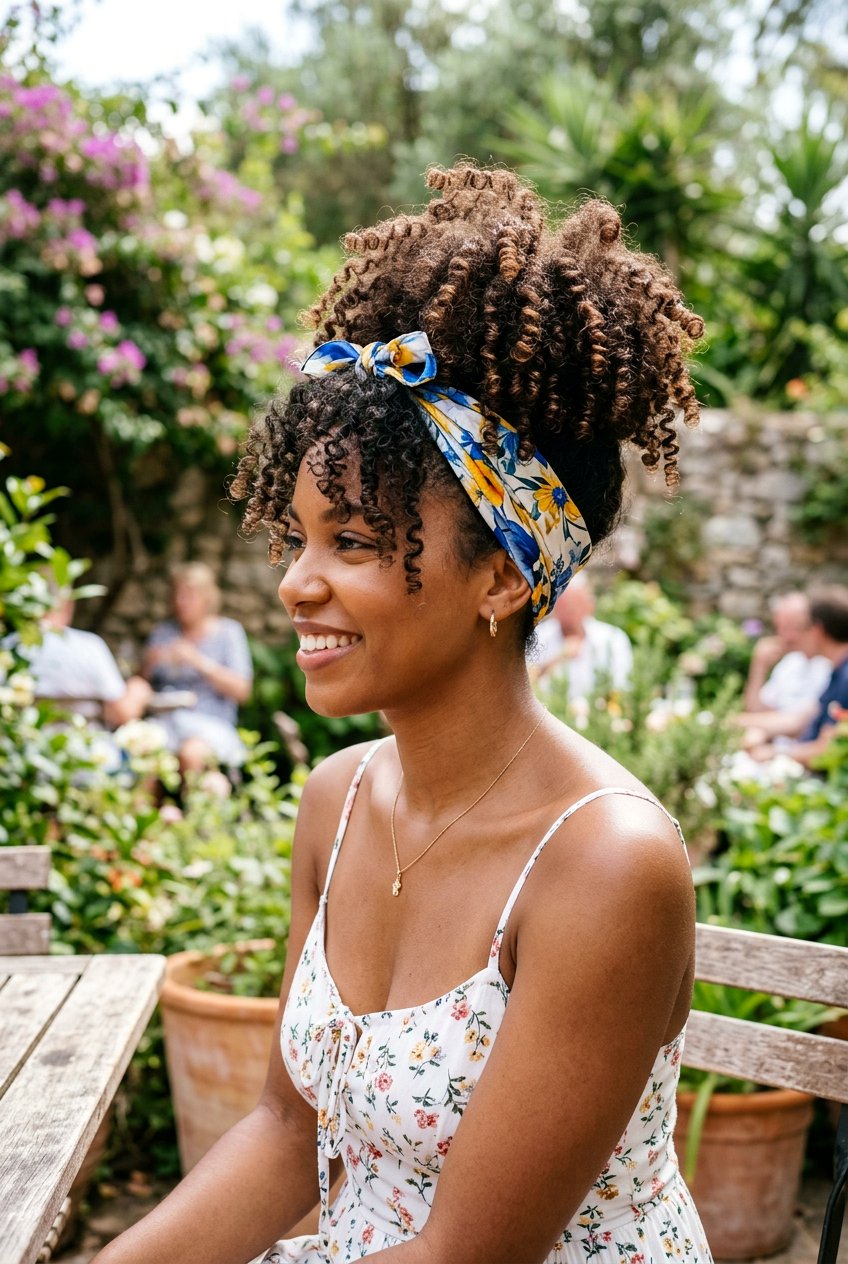 Pineapple Updo - 20 natural hairstyle for college girls - 20 natural hairstyle for college girls