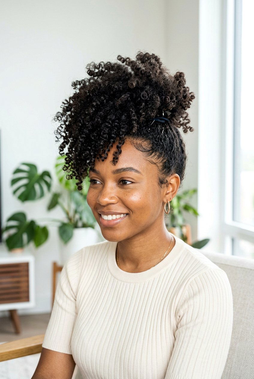 Pineapple Updo - 20 easy hairstyles for medium hair - 20 easy hairstyles for medium hair