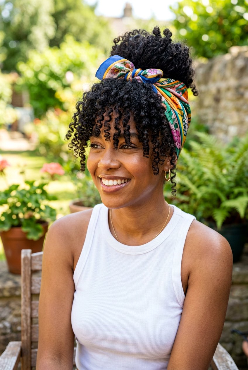 Pineapple Updo For Curls - 20 natural hair updo for black women - 20 natural hair updo for black women