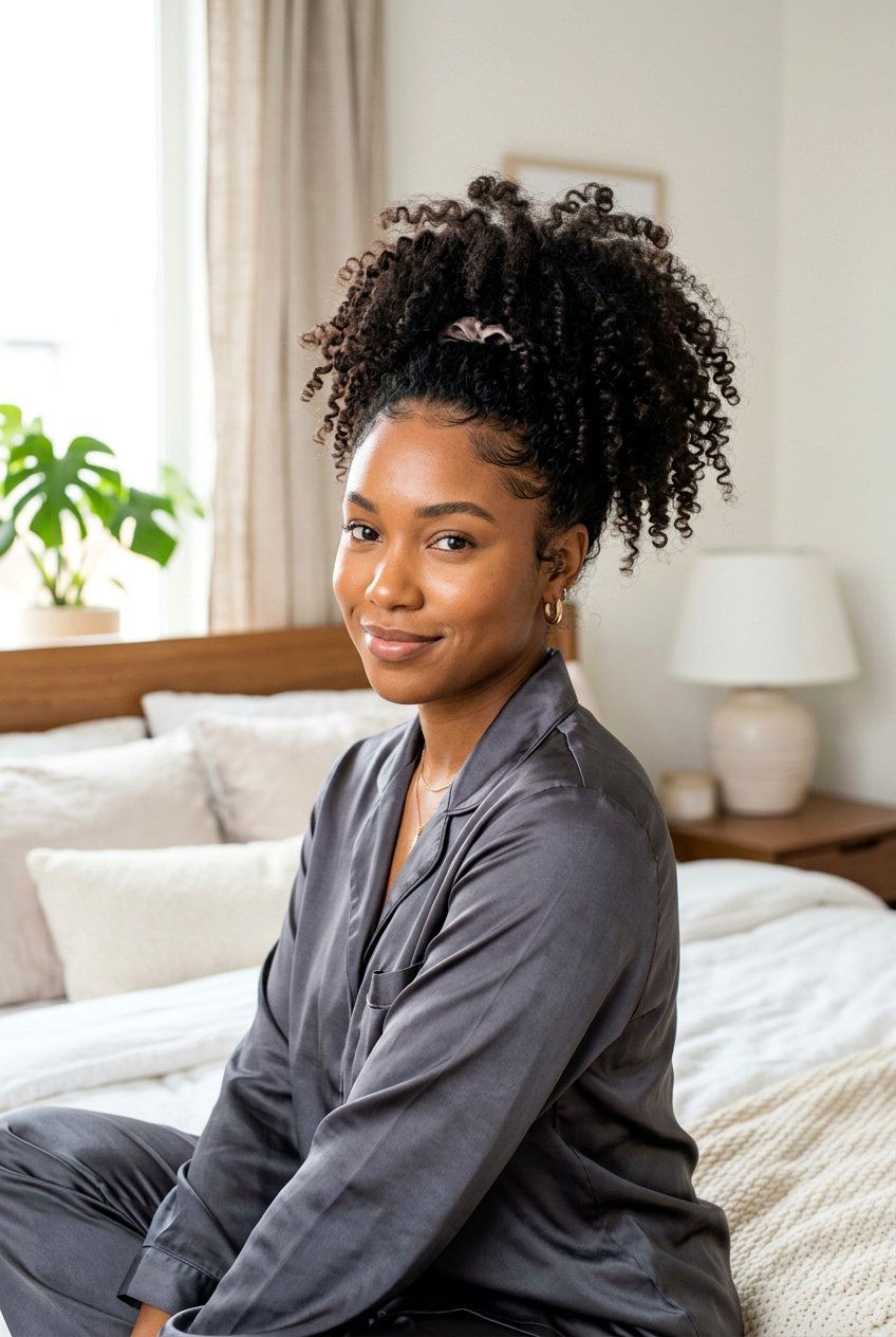 Pineapple Updo For Curly Hair - 20 best heatless hairstyle ideas - 20 best heatless hairstyle ideas