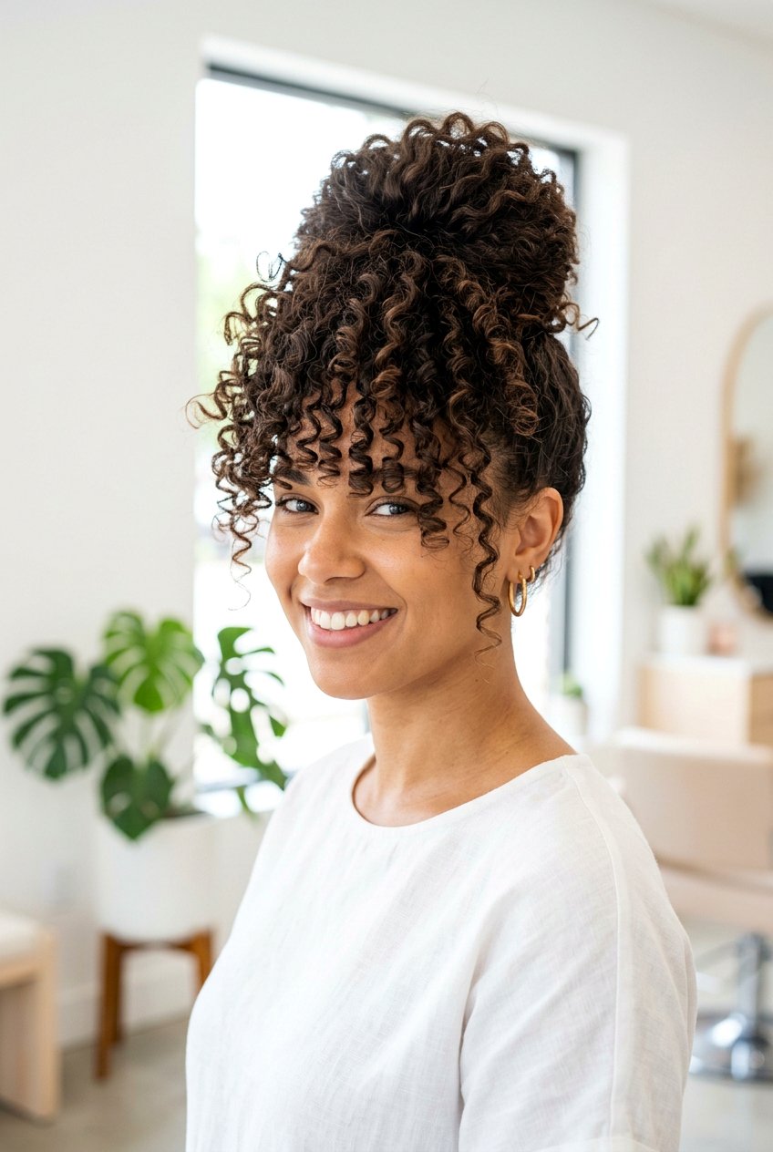 Pineapple Updo For Long Hair - 20 curly hairstyles for long hair - 20 curly hairstyles for long hair