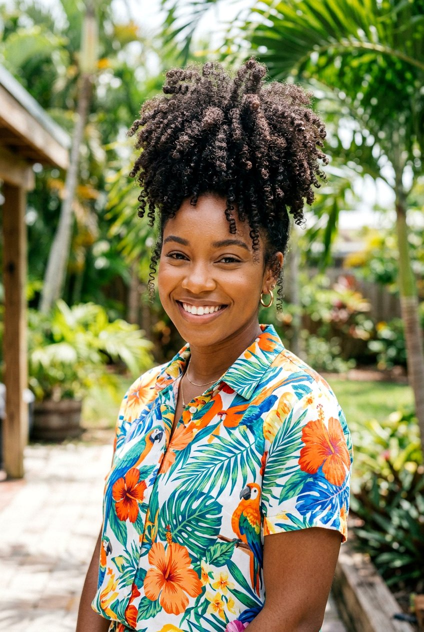 Pineapple bun for curly hair - 20 frizz proof bun for humid weather - 20 frizz proof bun for humid weather