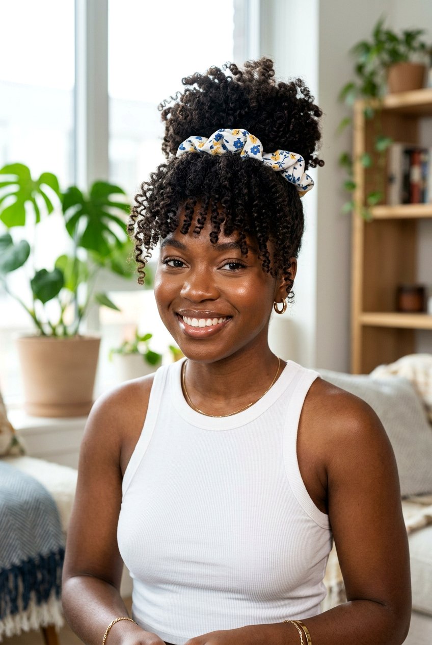 Pineapple bun - 20 quick no heat hairstyle for mornings - 20 quick no heat hairstyle for mornings