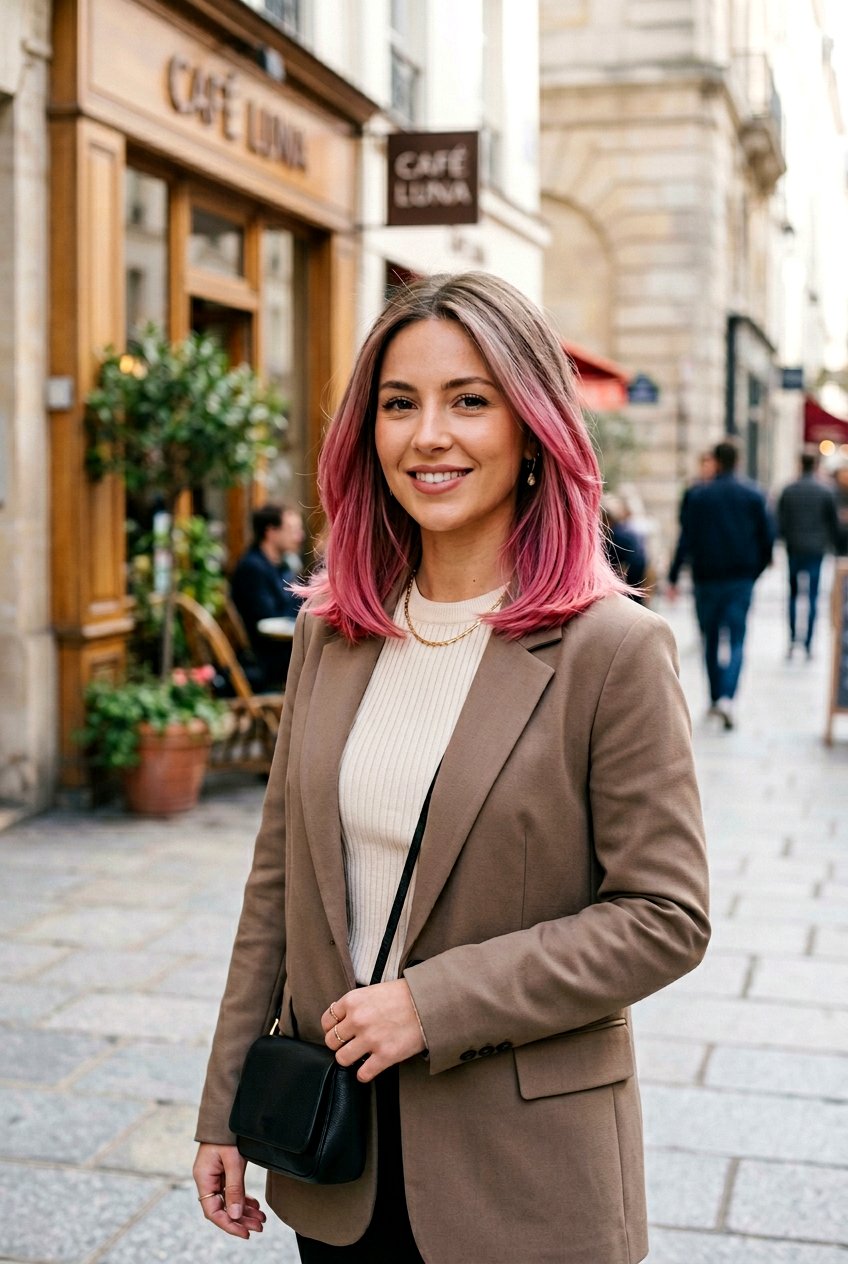 Pink Balayage Bob Haircut - 20 pink balayage hair - 20 pink balayage hair