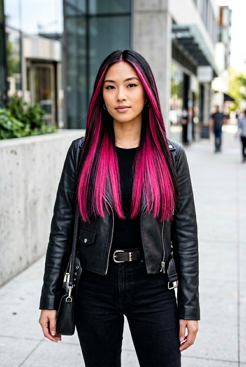 Pink Balayage on Black Hair - 20 pink balayage hair - 20 pink balayage hair