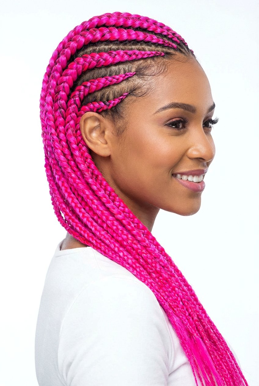 Pink Lemonade Braids - 20 lemonade braids hairstyles - 20 lemonade braids hairstyles