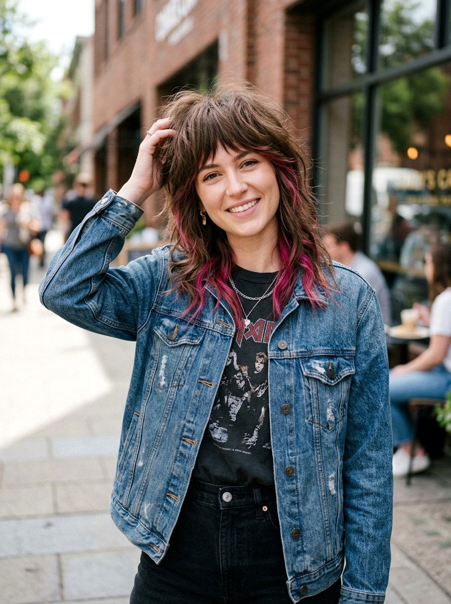 Pink Peekaboo Color With Shag Haircut - 20 pink peekaboo hair color - 20 pink peekaboo hair color