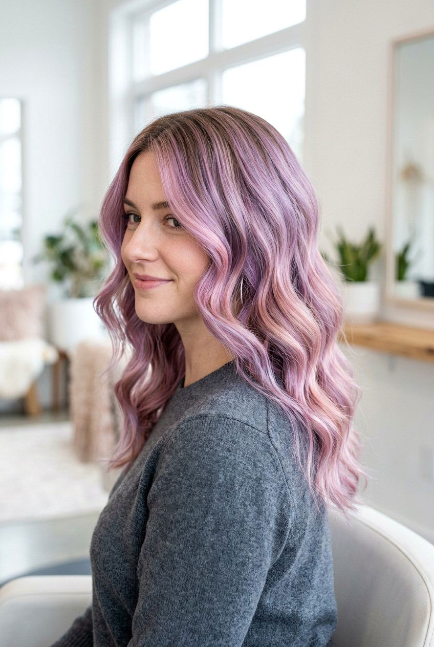 Pink and Purple Balayage Hair - 20 pink balayage hair - 20 pink balayage hair