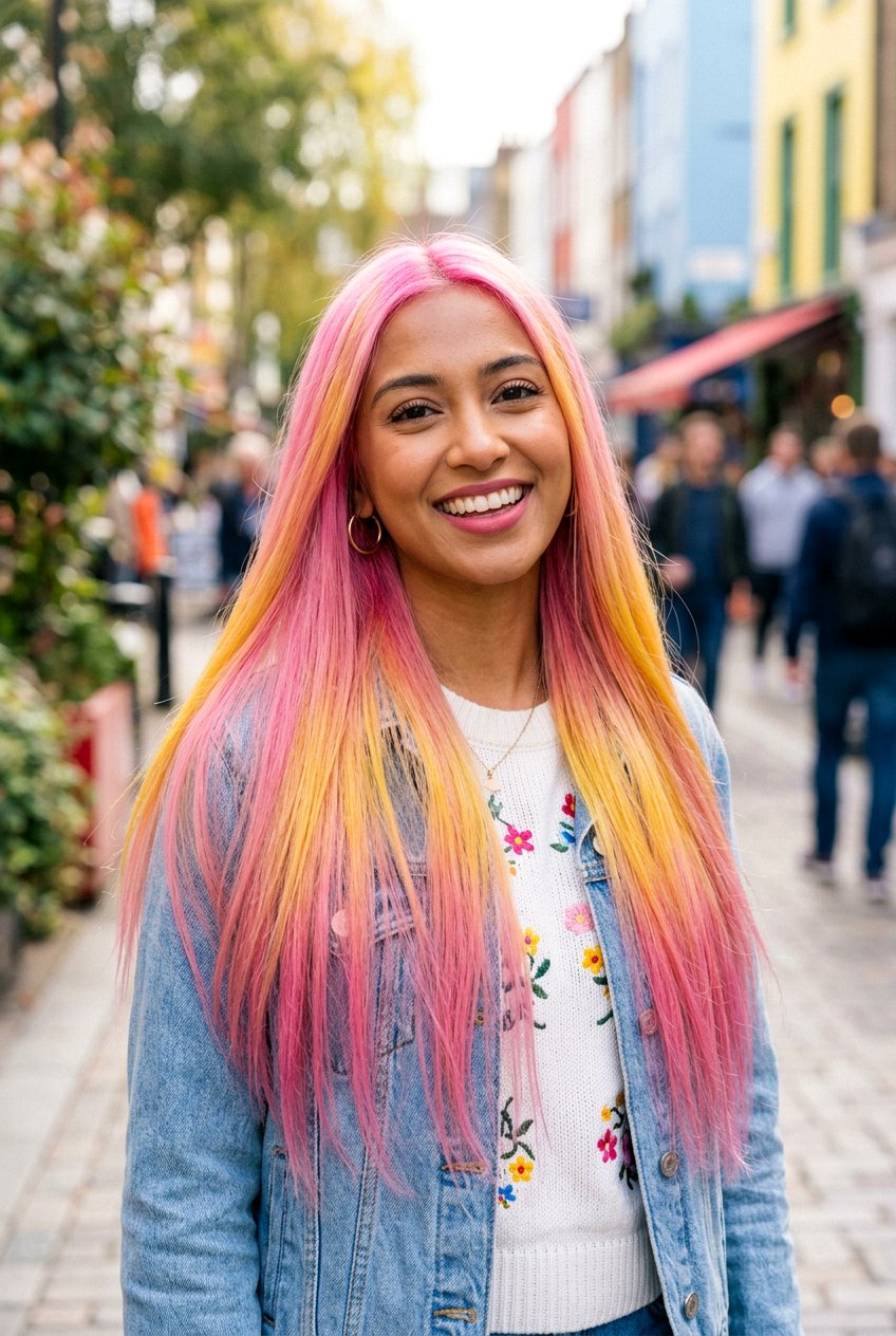 Pink and Yellow Unicorn Hair Color - 20 unicorn hair color ideas - 20 unicorn hair color ideas