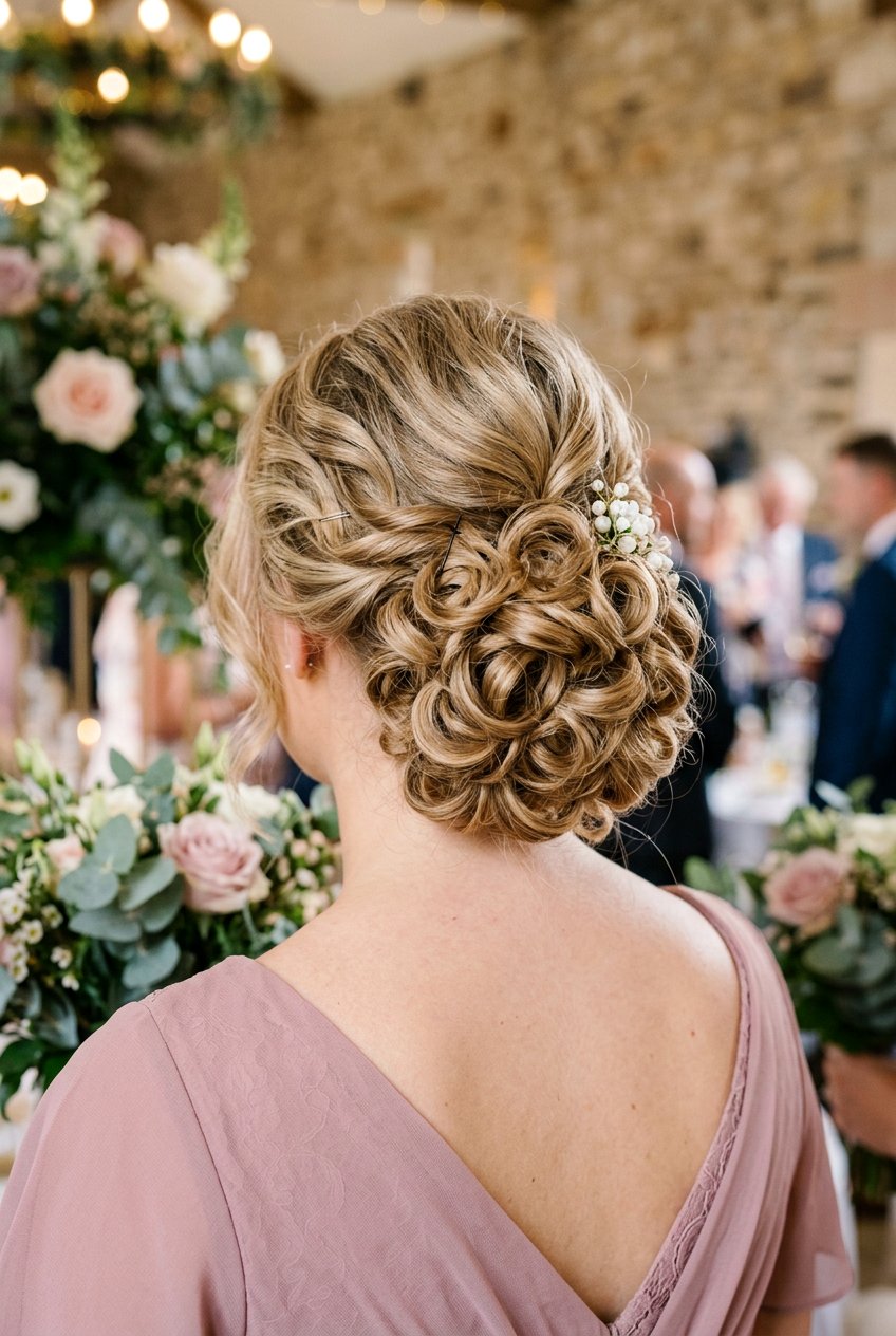 Pinned Curls Updo - 20 bridesmaid updo hairstyles - 20 bridesmaid updo hairstyles