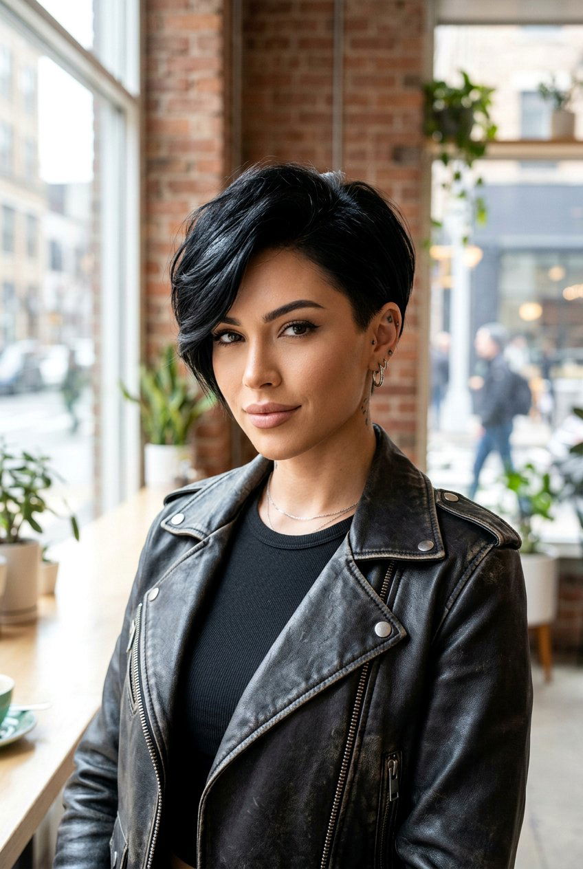 Pixie Bob Glossy Black - 20 glossy black bob haircut - 20 glossy black bob haircut