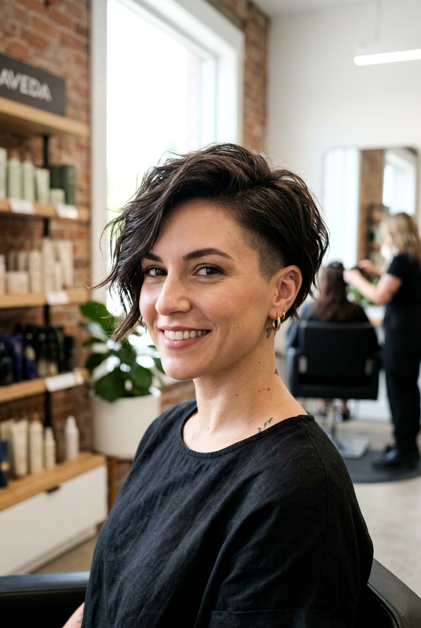 Pixie Bob With Undercut - 20 short haircuts for thick hair - 20 short haircuts for thick hair